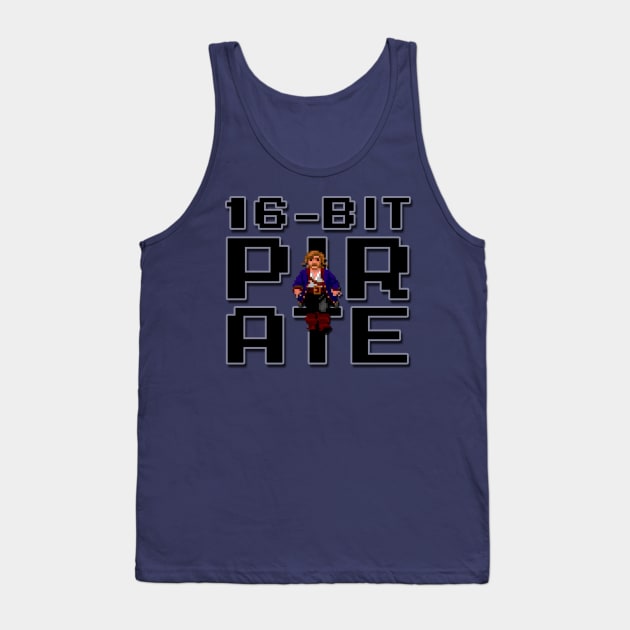 16-Bit Pirate Tank Top by RetroCheshire